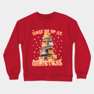 Kawaii Ginger Cat Catmas Tree: A Furry Festive Art Christmas Crewneck Sweatshirt